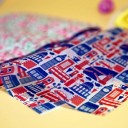 Carta da imballaggio alimentare cerata con motivo per snack e dolci Base per piatti fritti Dimensioni 21,5 x 25 cm Confezione 50 pz 8