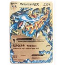 Cartão de colecionador metálico Pokémon – 1 unidade de carta lendária 11