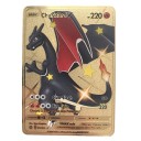 Cartão de colecionador metálico Pokémon – 1 unidade de carta lendária 16