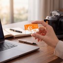 Cartão de Memória Micro SD SomnAmbulist 64 GB Classe 10 U3 UHS-I 1,5 x 1,1 cm Resina Epóxi Laranja e Branca Para telemóvel e câmara 4