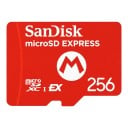 Cartão de memória SanDisk microSD Express 256 GB Pro Nintendo Switch 2 Leitura até 880 MB/s microSDXC Vermelho Com motivo Mario Para jogos e dados 1