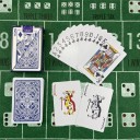 Cartas de jogar plásticas à prova de água 54 unidades com superfície mate e padrão 5735 adequadas para poker, buraco ou canastra, tamanho 58 x 88 mm 3