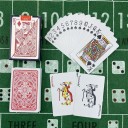 Cartas de jogar plásticas à prova de água 54 unidades com superfície mate e padrão 5735 adequadas para poker, buraco ou canastra, tamanho 58 x 88 mm 2