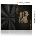 Cartas de jogar pretas de plástico 55 unidades com superfície à prova de água e relevo luxuoso 57 x 87 mm conjunto elegante para poker, buraco 4
