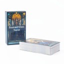 Cartas de Tarot com 78 ilustrações em estilo vitral com dimensões de 10,3 x 6 cm adequadas para a interpretação do futuro e desenvolvimento pessoal 2