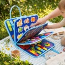Carte activă Montessori 28 x 22 cm Carte din fetru cu cartonașe detașabile și ceas Jucărie de călătorie pentru copii 4