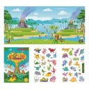 Carte cu autocolante cu dinozauri pentru lipirea autocolantelor pe fundal 240 x 170 mm PVC turcoaz distracție creativă pentru copii 2