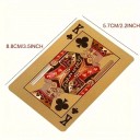 Carte da gioco in plastica dorata con decorazioni geometriche e superficie impermeabile 5,7 x 8,8 cm adatte per giocare a poker, scopone e canasta 3