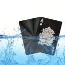 Carte da gioco in plastica nere 55 pezzi con superficie impermeabile e rilievo di lusso 57 x 87 mm set elegante per poker, scopone e canasta 5