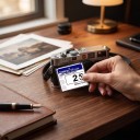 Carte mémoire CompactFlash CF 2 Go 4,2 x 3,6 cm Blanc et bleu Pour appareil photo numérique Pour photos et données Dans les appareils avec un slot CF 4