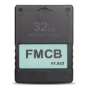 Carte mémoire pour PS2 PlayStation 2 FMCB V1.953 32 Mo Carte mémoire Noire Pour le stockage des positions de jeu Pour la console de jeu PlayStation 2 1