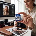 Carte mémoire SD LEMIWEI Elite Pro 128 Mo Haute Vitesse 3,3 V Avec interrupteur Lock Bleue et blanche Pour appareil photo, caméra et lecteur de cartes 5