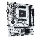 Carte mère 220 x 200 mm avec socket AM4 et chipset B450 pour processeurs AMD Ryzen avec support DDR4 jusqu'à 64 Go et M.2 NVMe en finition blanche 1