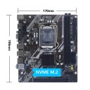 Carte mère MUCAI H61 LGA1155 compatible avec les processeurs Intel Core de 2e et 3e génération supportant la RAM DDR3 et le SSD M.2 NVME format 190x170mm 2