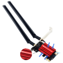 Carte réseau sans fil interne 12 x 9 x 2 cm Connexion tri-bande 2,4 / 5 / 6 GHz Bluetooth 5.3 pour ordinateurs de bureau 2