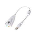 Carte son externe USB 2.0 29 cm Plug and Play Adaptateur avec port casque et microphone Interface audio pour PC et ordinateur portable 2