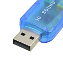 Carte son externe USB 2.0 indépendante 5,2 x 2,3 x 1,2 cm Adaptateur avec port casque et microphone Plug and Play pour PC 5