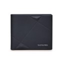 Carteira de couro masculina 9 x 11 cm Carteira de couro de qualidade com compartimentos para cartões Elegante carteira masculina pequena 1