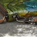 Carteira de pele feminina com beija-flor 1