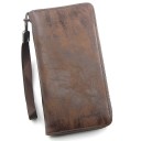 Carteira de pele grande para homem M502 5