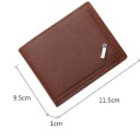 Carteira masculina 11,5 x 9,5 cm em couro PU Carteira prática com compartimentos para cartões Carteira masculina moderna de material resistente 3