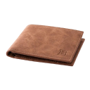 Carteira Masculina 11 x 8,5 cm em Pele PU Cores Neutras Compartimentos para Cartões Bolsa com Fecho Compacta e Estilosa Carteira para Homens Prática 3