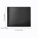 Carteira Masculina 12 x 10 cm em Pele Sintética Carteira Prática para Cartões e Dinheiro Acessório Elegante para Homens 3