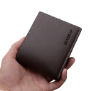 Carteira Masculina 12 x 10 cm em Pele Sintética Carteira Prática para Cartões e Dinheiro Acessório Elegante para Homens 6