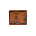 Carteira masculina com fecho 11,5 x 9 cm em pele PU Cores neutras Compartimentos para cartões Elegante carteira compacta para homens Carteira prática para homens 5