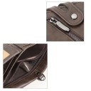 Carteira masculina dobrável com RFID 12 x 10 x 3 cm Cadeia Bolsos com fecho em zip Couro sintético Protecção segura de cartões 7