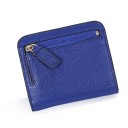 Carteira mini feminina de pele PU Formato dobrável com bolso com fecho na parte da frente Textura granulada Dimensões 10,5 x 9 cm 5