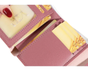 Carteira mini feminina dobrável 9 x 2 x 12 cm Couro sintético Várias cores Carteira compacta com coração para cartões e moedas 4