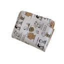 Carteira Snoopy 11,8 x 9,3 cm bolsa PU para moedas e cartões Carteira com fecho de zip Carteira desenhada com compartimentos Presente de anime 4