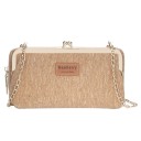 Cartera de mujer al hombro con cadena Cierre de marco y cremallera Compartimentos para tarjetas Cartera de piel PU con diseño Dimensiones 20 x 11 x 13