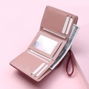 Cartera de mujer con corazones, elegante, práctica y compacta con espacio para 8 tarjetas, un compartimento para billetes y un doble 11
