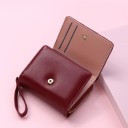Cartera de mujer con corazones, elegante, práctica y compacta con espacio para 8 tarjetas, un compartimento para billetes y un doble 12