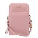 Cartera de mujer cruzada en vertical Dos compartimentos con cremallera Correa ajustable con hebilla Asa para la muñeca Cuero PU 19 x 11 x 5 4