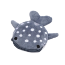 Cartera de tiburón de peluche de 13 x 12 cm con bonito colgante de dibujos animados, bolsa para cable de datos, bolsa con cremallera, material 3