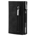 Cartera mini acolchada para hombres 10 x 7 x 2 cm Cierre magnético Protección RFID Aleación de aluminio Bolsillo con cremallera Cuero sintético 6