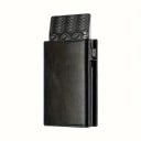 Cartera para Hombre 10,2 x 7 x 2,5 cm Diseño Plegable con Compartimento con Cremallera Compartimentos para Tarjetas Cuero Sintético Forro 5