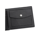 Cartera para Hombre 12 x 1,8 x 9,5 cm Poliéster y Cuero Sintético Diseño Compacto Plegable para Billetes, Tarjetas y Documentos 4