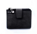 Cartera pequeña de mujer de cuero sintético 12 x 9,8 cm Bolsillo con cremallera Compartimentos para tarjetas Ventana para documento Cierre 1
