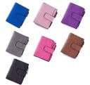 Cartera pequeña para mujer 12 x 2 x 12 cm Cuero sintético con aspecto aterciopelado Bolsillo lateral con cremallera Compartimentos 8