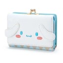 Cartera plegable de piel sintética de 11 x 8 x 3,5 cm, bonita cartera para niña con asas, diseño de dibujos animados en azul y blanco, ideal como regalo de cumpleaños. 1