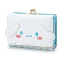 Cartera plegable de piel sintética de 11 x 8 x 3,5 cm, bonita cartera para niña con asas, diseño de dibujos animados en azul y blanco, ideal 1
