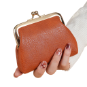 Cartera retro para mujer 10 x 12 x 2,5 cm con hebilla Para monedas, llaves, tarjetas de débito y de fidelidad Estuche compacto para objetos 13