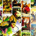 Cartes de tarot paquet de divination illustré 10,5 x 6,2 cm cartes de tarot colorées avec personnages, symboles et scènes pour la divination 3