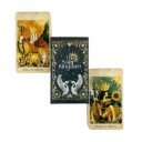 Cartes de tarot paquet illustré avec des motifs naturels et animaliers tons sombres et dorés dessins détaillés pour la lecture de tarot et le travail avec la symbolique 6