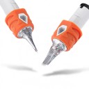 Cartouches aiguilles de tatouage 0805RL 20 pcs Jetables stériles 0,25 mm Round Liner Membrane en silicone Orange Pour machines avec prise 2