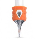 Cartouches d'aiguilles de tatouage 0803RL 20 pcs Jetables stériles 0,25 mm Round Liner Membrane en silicone Orange Pour machines avec prise 2